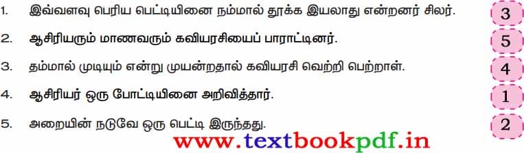 3rd Standard - Thunithavar Vetri kolvar - Padaporulai Varisaipaduthuga